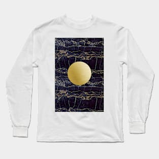 Gold and black granite Long Sleeve T-Shirt